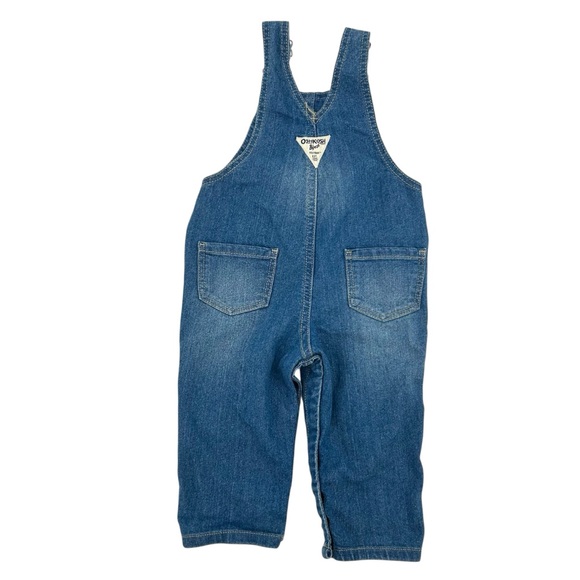NWT OshKosh B’gosh Knit Denim Heart Pocket Overalls  Baby Girls Size 12M - Picture 10 of 12